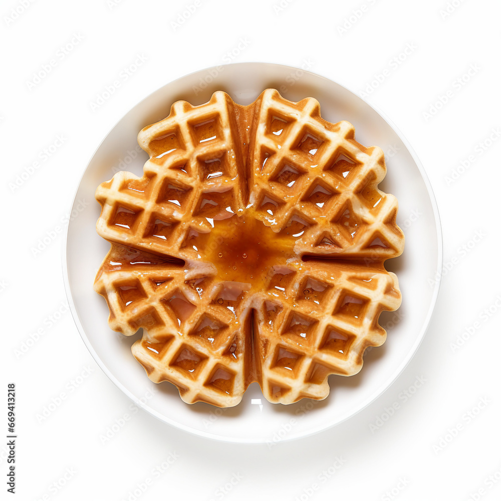 waffles on a white plate waffles on a white plate