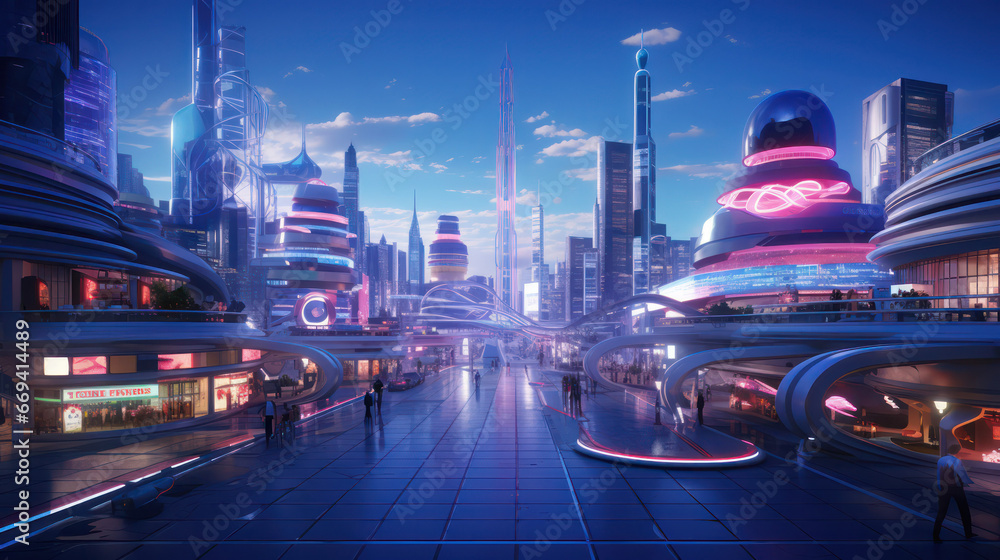 Metropolis of Tomorrow, A Visionary Glimpse into the Futuristic Cityscape