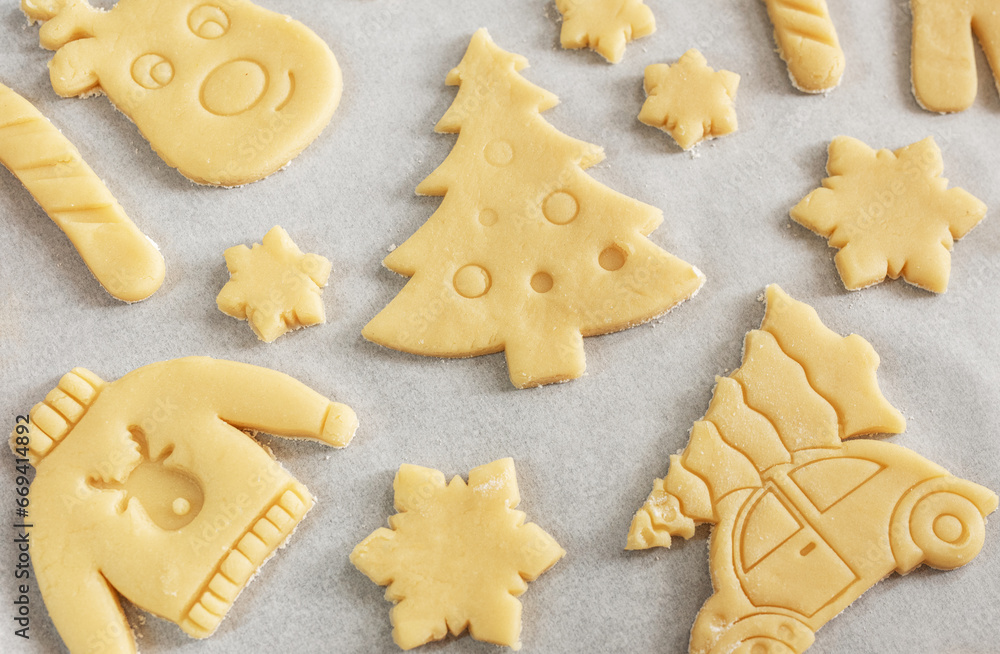 Christmas baking, gingerbread cookies