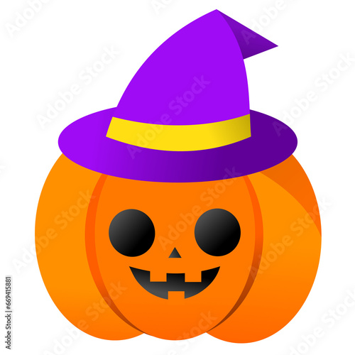 halloween pumpkin with hat