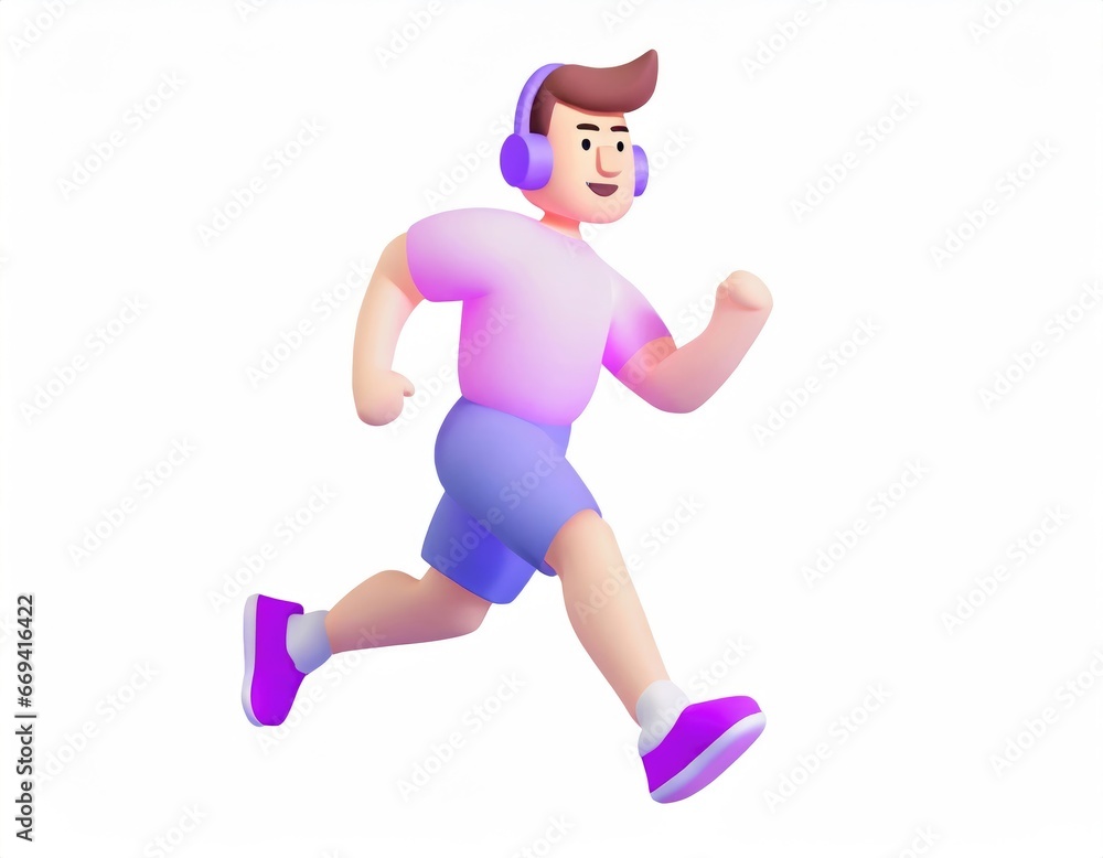 3D Character men with exercise clothes running. Man Run Exercise Jogging Marathon Speed Leader. AI generated. 3D Character men with exercise clothes running. Man Run Exercise Jogging Marathon Speed Leader. AI generated.