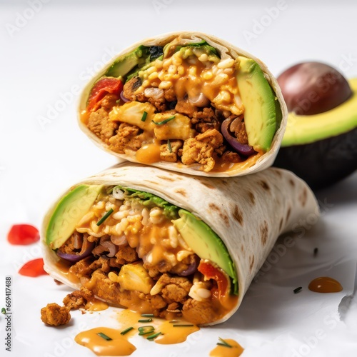 mexican tacos with guacamole