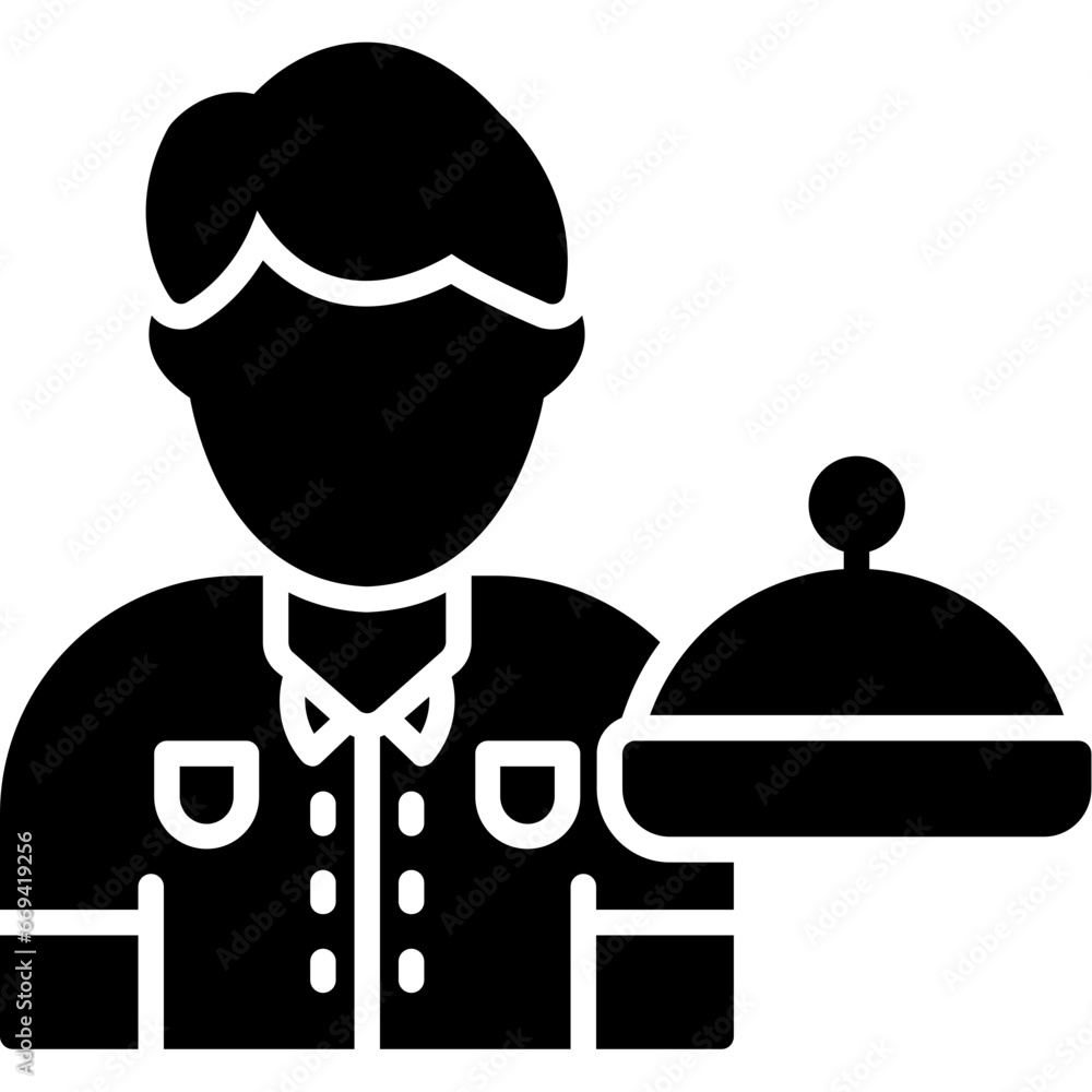 Naklejka premium Waiter Icon