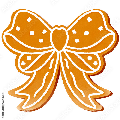 Christmas gingerbread bow