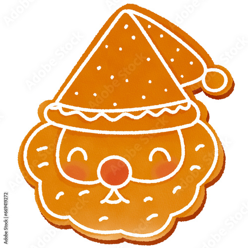 christmas santa gingerbread cookie