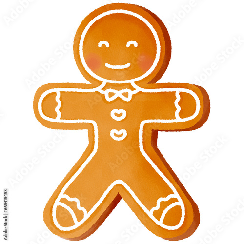 gingerbread man isolated on white