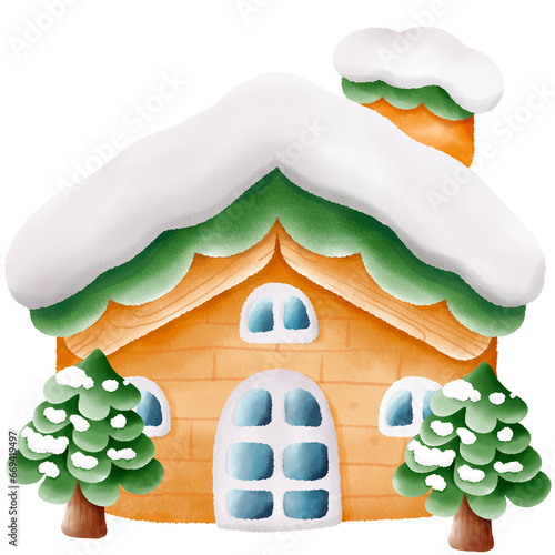 snow house in the forest