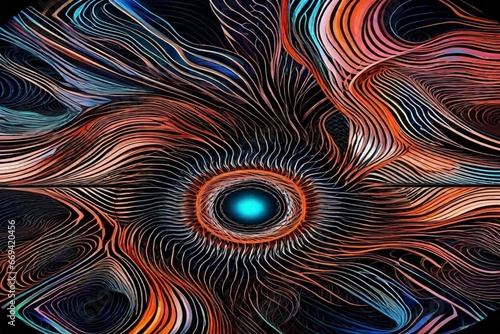 abstract fractal background with circles, Generate an evolving digital organism that begins as a simple geometric shape and gradually transforms into a complex abstract artwork over the course of 100 
