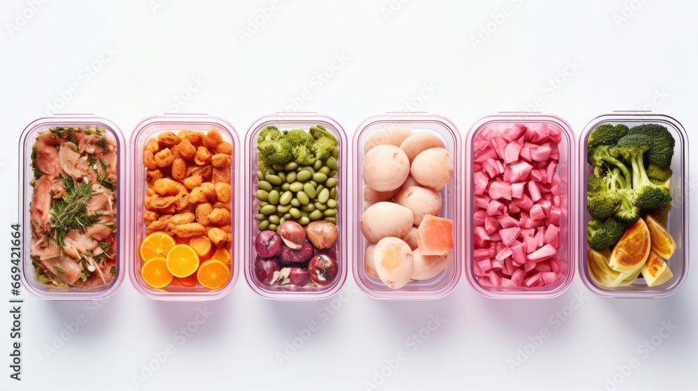 container with various food. - obrazy, fototapety, plakaty 