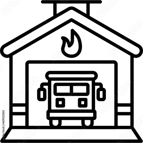 Fire Station Icon