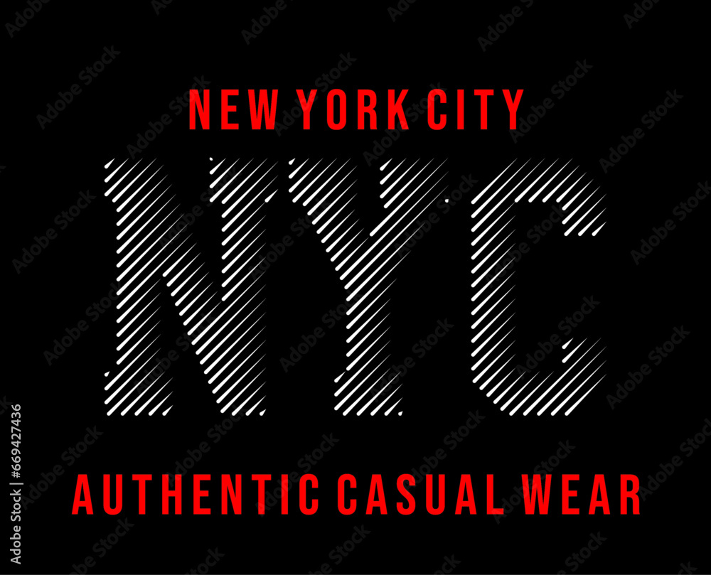 NYC Typography T-Shirt Design Vector illustration