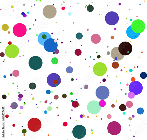 Seamless pattern with Colorful circles and dots background Vector repeating texture