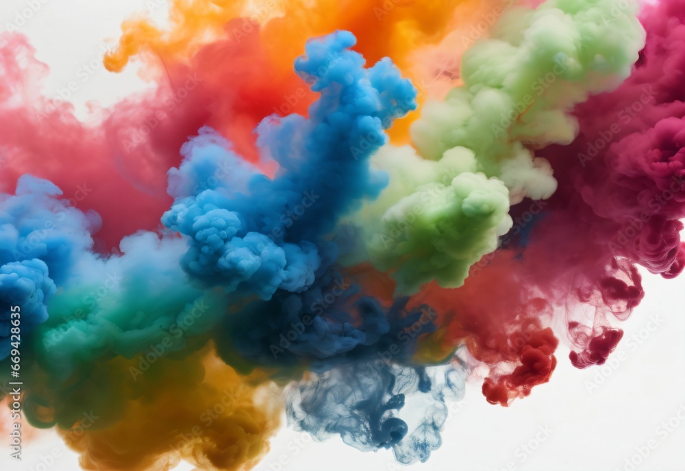 abstract watercolor background, colorful smoke. AI Generated