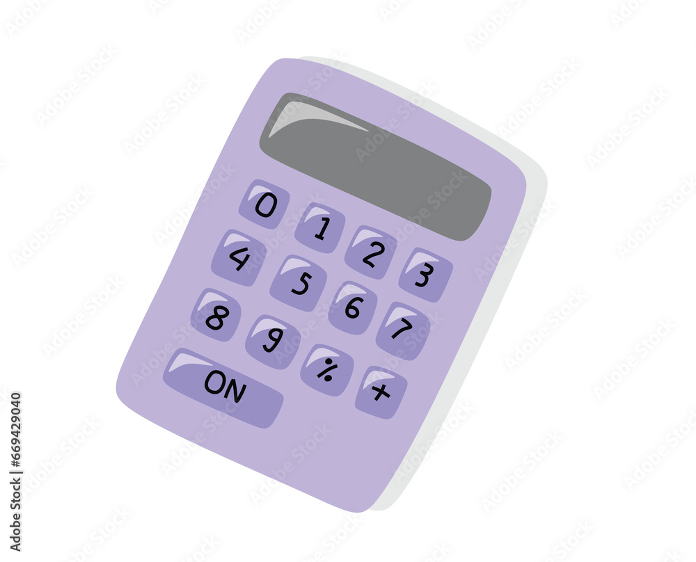 Cute calculator Flat design vector set. Cute calculator Flat design vector set.
