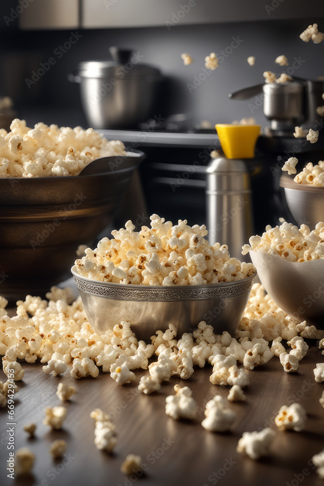 popcorn, generated by artificial intelligence popcorn, generated by artificial intelligence