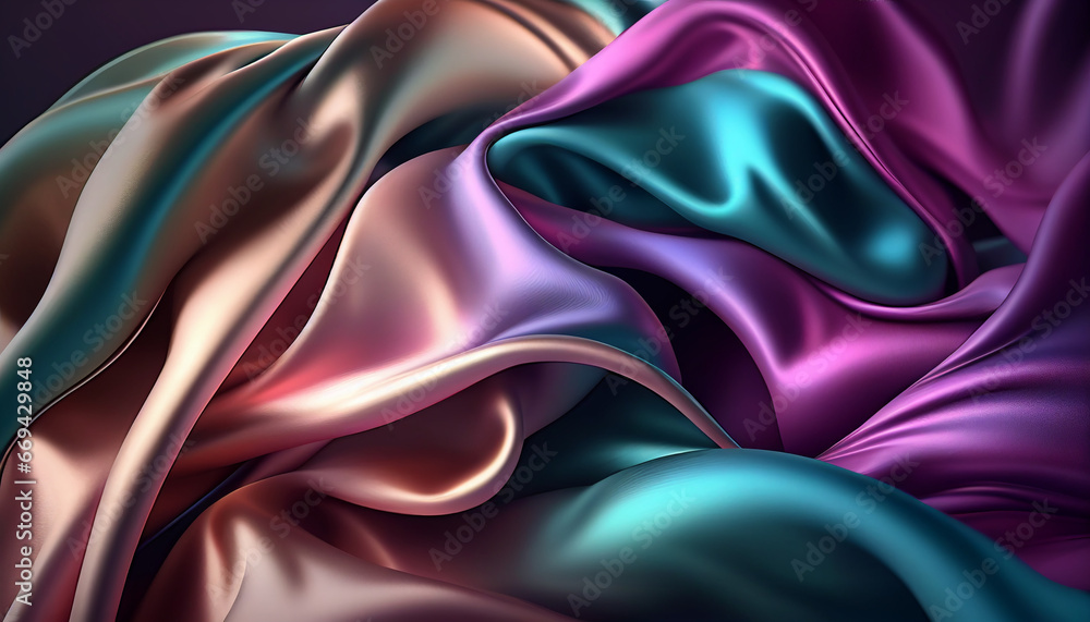 Fototapeta premium Background with abstract silk flow
