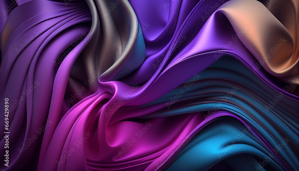 Fototapeta premium Background with abstract silk flow