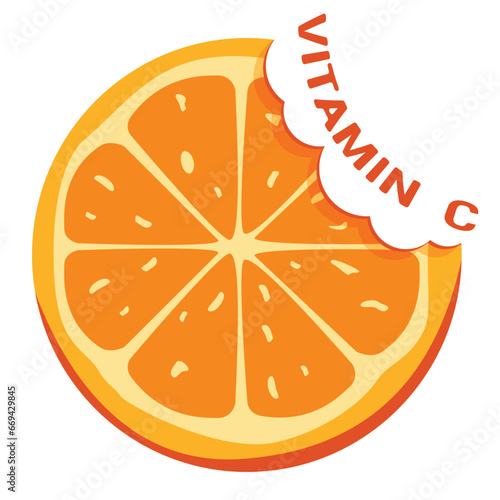 Orange Vitamin C sign