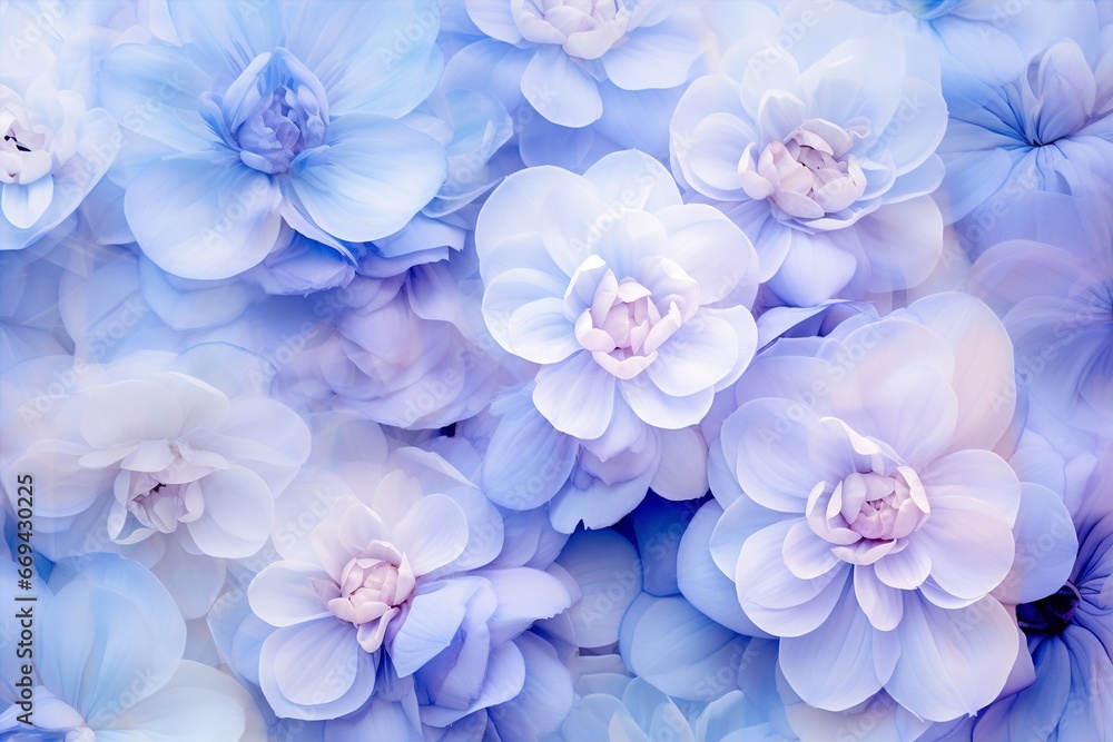 soft sweet blue purple flower background from begonia flowers