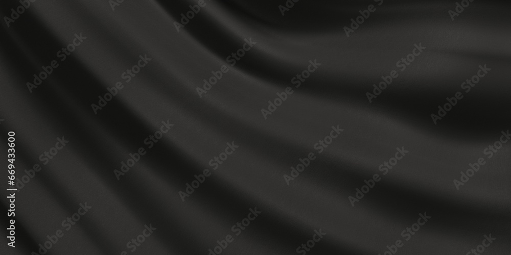 Textured black satin silk background. Luxury fabric design template Textured black satin silk background. Luxury fabric design template