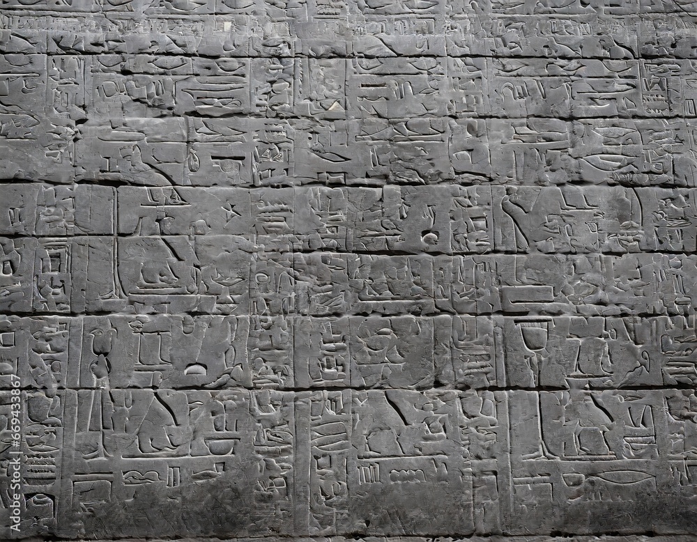 Hieroglyph wall 1