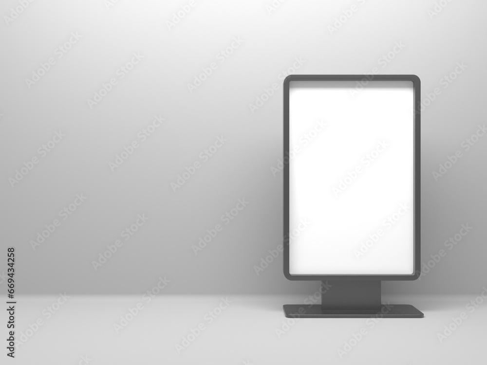 Trade advertising digital poster. Empty stand Trade advertising digital poster. Empty stand