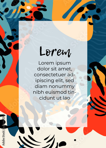Abstract creative universal artistic templates with animalistic texture . Good for poster, birthday card, invitation, flyer, cover, banner, placard, brochure and other graphic design