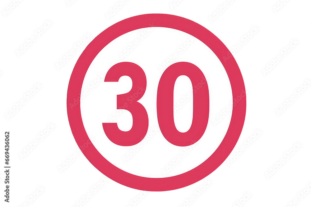 This icon represents a speed limit of 30. It is a flat color design vector illustration.
Generative AI This icon represents a speed limit of 30. It is a flat color design vector illustration.
Generative AI