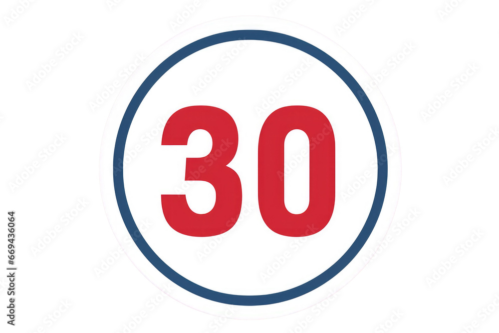 This icon represents a speed limit of 30. It is a flat color design vector illustration.
Generative AI This icon represents a speed limit of 30. It is a flat color design vector illustration.
Generative AI