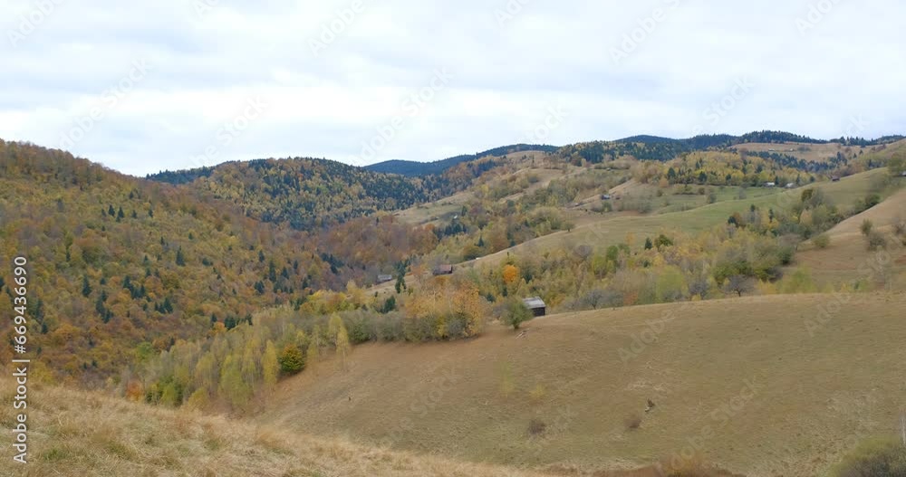 beautiful autumn hills in the Romanian mountains, Fantanele village area, Sibiu county, Cindrel mountains, Romania beautiful autumn hills in the Romanian mountains, Fantanele village area, Sibiu county, Cindrel mountains, Romania