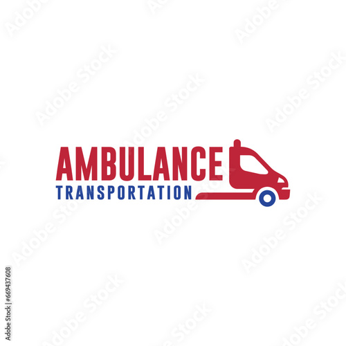 Ambulance logo design vector concept