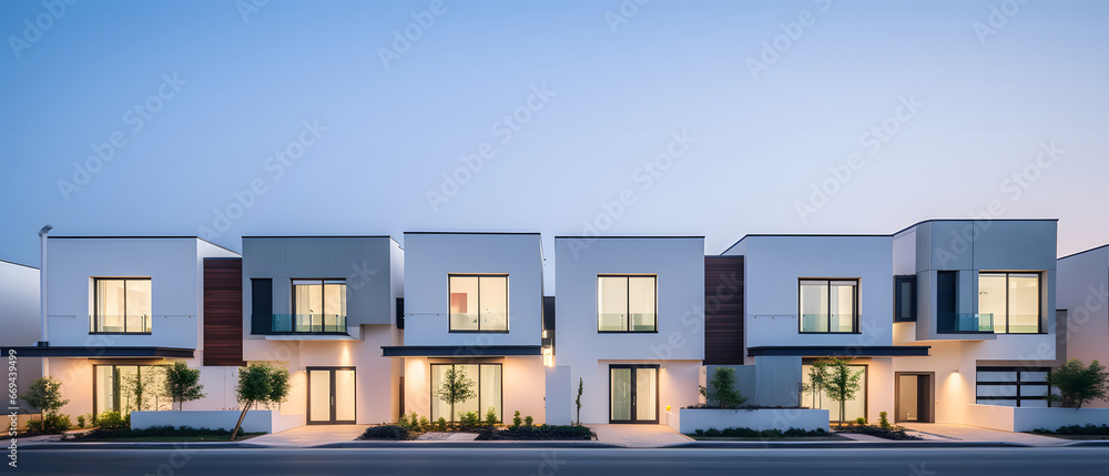 Contemporary Modular Townhouses: Minimalist Residential Architecture