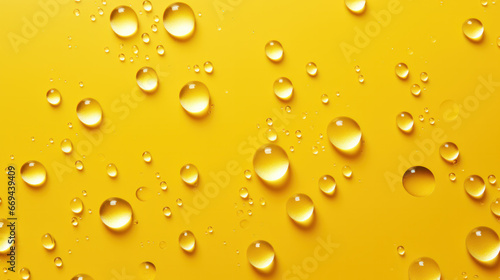 water drops on a yellow background