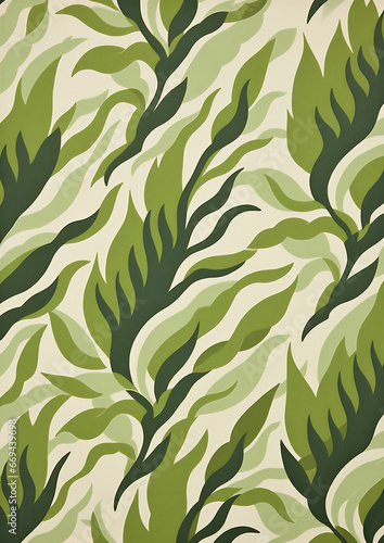 Wallpaper leaf plant design floral fabric pattern textile print seamless illustration background