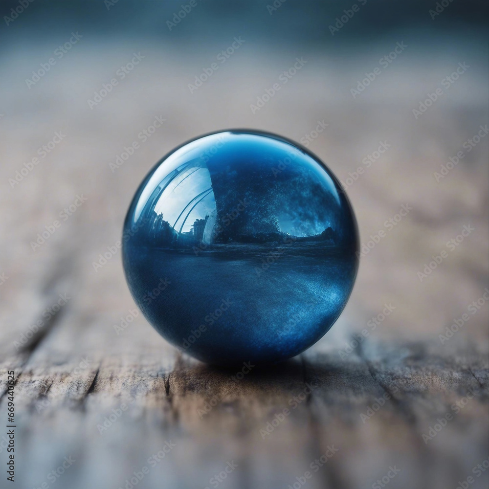 blue glass bead -Generative AI blue glass bead -Generative AI
