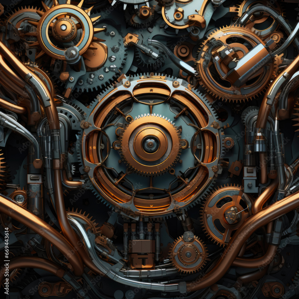 Futuristic Mechanical Background With Gears And Mechanisms Created Using Artificial Intelligence Futuristic Mechanical Background With Gears And Mechanisms Created Using Artificial Intelligence