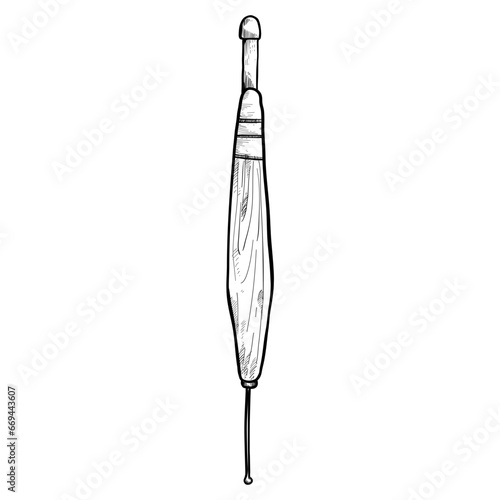 fishing tackle hand drawn