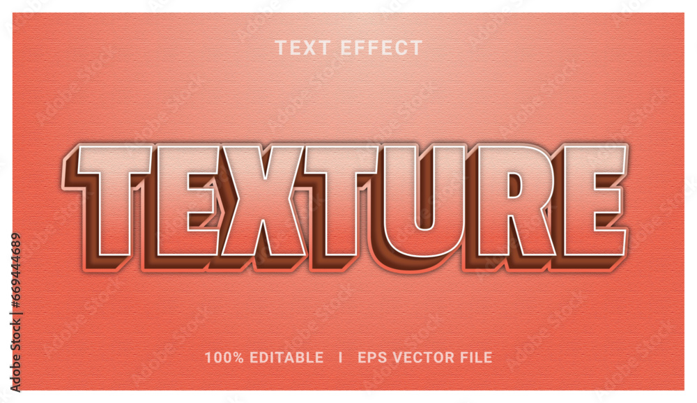 Fototapeta premium Modern editable texture text effect 3d text effect