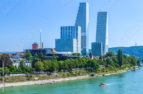 Roche Towers - skyscrapers in the Swiss city of Basel. The height of 178 and 205 meters, are tallest buildings in the country.