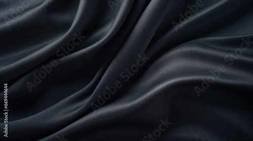 Smooth elegant black silk or satin texture can use as abstract background. Luxurious background design Generative AI