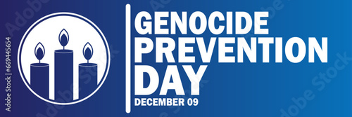 Genocide Prevention Day. December 09. Holiday concept. Template for background, banner, card, poster with text inscription. Vector illustration.