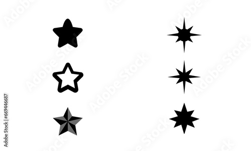 star icon/ silhouettes set © Irfan