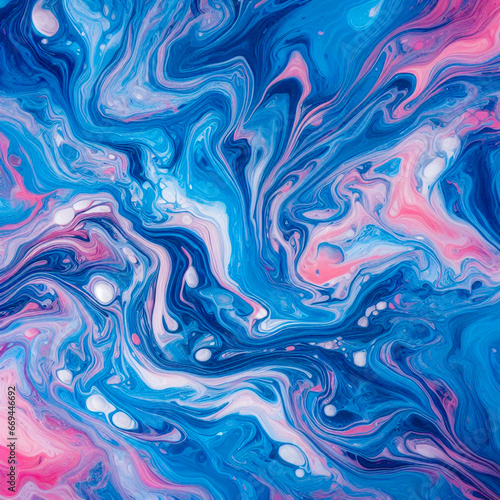 Marbled blue and pink abstract background. Liquid marble gradient mixing ink pattern watercolor acid wash texture colorful