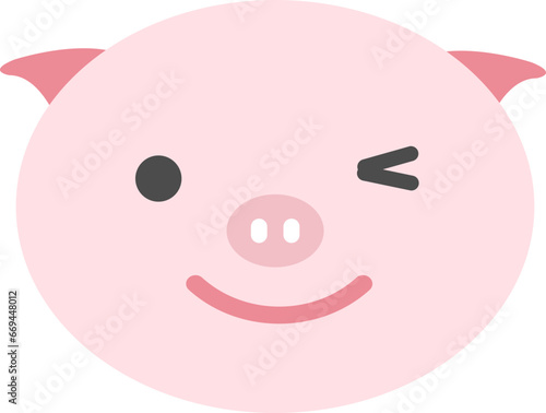 a cute pig face 