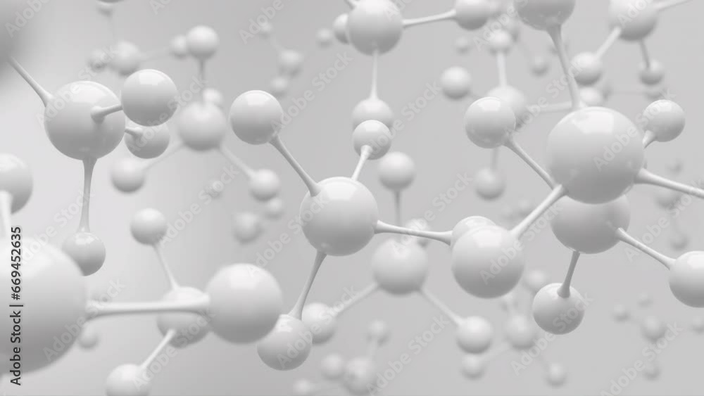 white molecule or atom, Abstract Clean structure for Science or medical background.