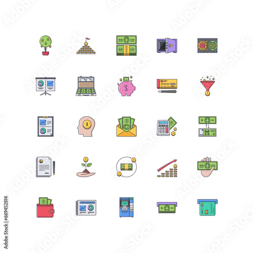 finance icon set	
