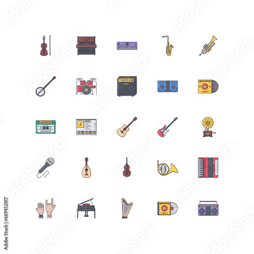 music icon set	
