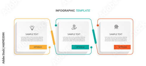 Infographic template vector element with 3 options or step 