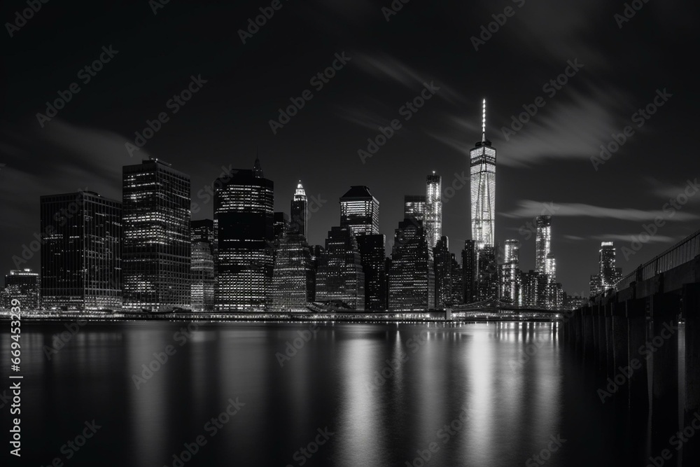 City skyline in New York. Generative AI