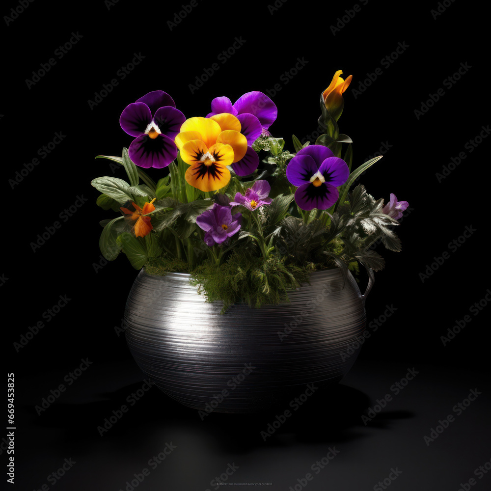Pansy Studio Shot Isolated on Clear Background, Generative AI Pansy Studio Shot Isolated on Clear Background, Generative AI